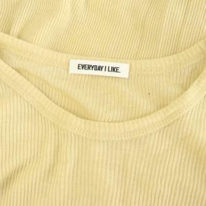EVERYDAY I LIKE 23AW テレコ ロングスリーブ プルオーバー ニット シアー イエロー /MY OS