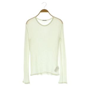 23AW テレコ ロングスリーブ プルオーバー ニット シアー ホワイト /MY OS