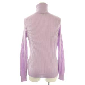 Drawer 18Gカシミヤシルクリブタートルネックニット セーター 長袖 2 ラベンダー /HK OS