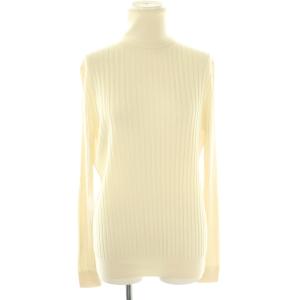 18Gカシミヤシルク混リブタートルネックニット プルオーバー 2 オフホワイト /DF OS
