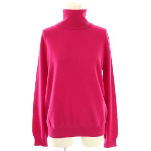 カシミヤ ウール タートルネック ニット プルオーバー セーター 長袖 ピンク /HK OS