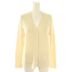 16Gカシミヤリブスリーブカーディガン ニット 長袖 Vネック 2 オフホワイト /DO OS