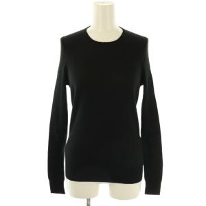 18G カシミヤシルク混リブクルーネックニット プルオーバー 2 ブラック /DF OS