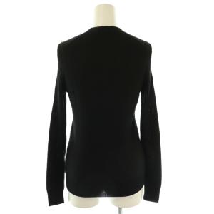 Drawer 18G カシミヤシルク混リブクルーネックニット プルオーバー 2 ブラック /DF OS