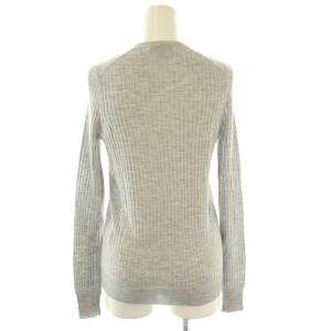 Drawer 18G カシミヤシルク混リブクルーネックニット プルオーバー 2 グレー /DF OS