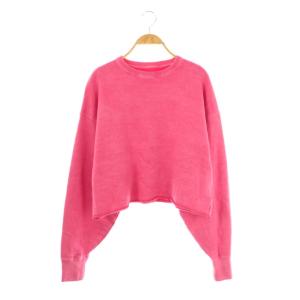 24AW ウォッシュ裏毛プルオーバー トレーナー F ピンク /AT OS SH