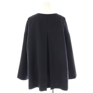 ADORE クールジョーゼットノーカラージャケット×パンツ スーツ セットアップ 38 ネイビー