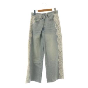 25AW サイドレースデニムパンツ 36 ライトブルー