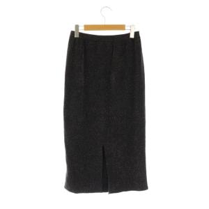 GRACE CONTINENTAL 25SS ラメタイトニットスカート ロング タイト 36 黒 /NR OS