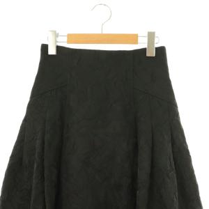 JUSGLITTY 23SS ジャガードフレアスカート 1 ブラック /DO OS