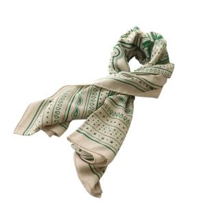 カレジェアン SPRINGS BANDANA スカーフ グリーン ベージュ