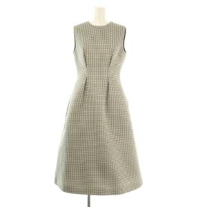 24AW スパークルジャガードノースリーブワンピース ロング 2 ホワイト グレー /DF OS