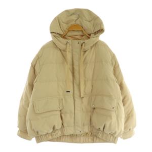 アリスパフィージャケット ショートダウンジャケット フード M ライトベージュ /MY OS