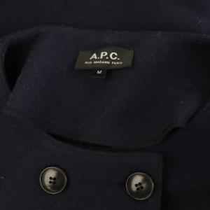 A.P.C. ダブル ノーカラーコート ジャケット M ネイビー /MY OS