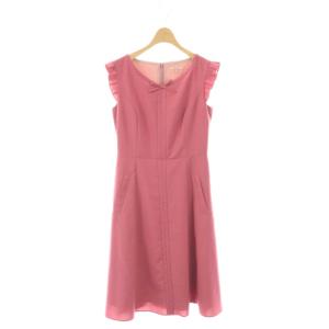 24SS AFTER RAIN ドレス ワンピース ひざ丈 フリル 2 ピンク /DF OS