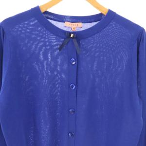 TOCCA 24SS BOW TIE KNIT カーディガン ニット M ブルー /DF OS