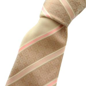 ネクタイ ストライプ モノグラム シルク マルチカラー 茶 ブラウン ピンク M96439 /SS OS