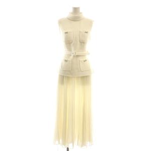 25年 ブークレスリーブレス リボン ワンピース 0 クリーム