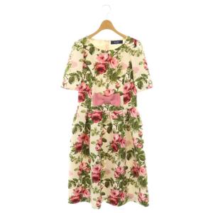 ブーケプリントドレス ワンピース 38 ホワイト 311506