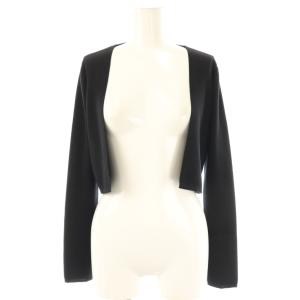 ボレロ レディスクエア カーディガン カシミヤ シルク 38 ブラック 38107