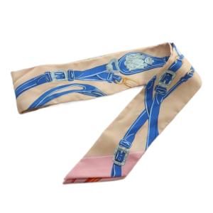 HERMES Brides de Gala Applique Pique ツイリー スカーフ シルク 総柄 ベージュ