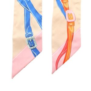 HERMES Brides de Gala Applique Pique ツイリー スカーフ シルク 総柄 ベージュ