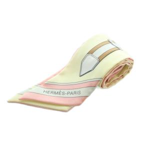 Grand Tralala ツイリー スカーフ 総柄 シルク アイボリー ピンク /MI OS