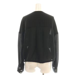 Diagram GRACE CONTINENTAL 23SS ノーカラーライトブルゾン ジャケット 36 ブラック /DF OS