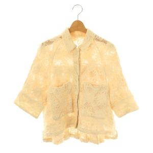 24SS バックタックレースシャツ 36 アイボリー /DO OS
