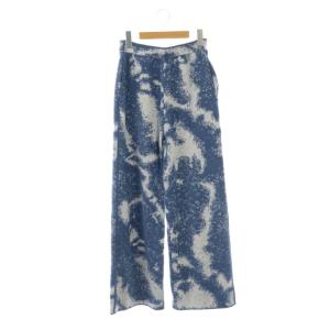 24AW MIX ANIMAL KNIT PANTS パンツ ストレート イージー S 青 ブルー /AT