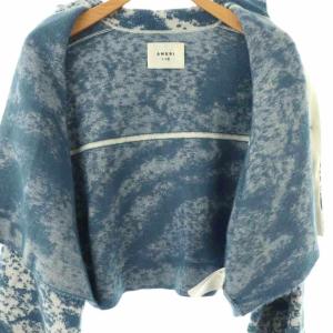 Ameri VINTAGE 24AW MIX ANIMAL SHORT KNIT TOP ニット ジャケット 総柄 F ブルー /HK
