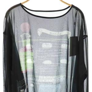 Ameri VINTAGE 25SS VINTAGE PERFUME SMELL SHEER TOP カットソー シアー 長袖 F