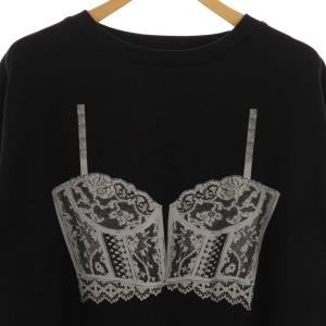 Ameri VINTAGE 25SS MEDI LINGERIE TROMPE LOEIL TEE Tシャツ カットソー 半袖 F