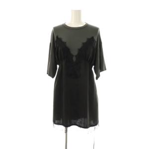 25SS MEDI SATIN DOCKING TUNIC TEE Tシャツ カットソー 半袖 F グレー