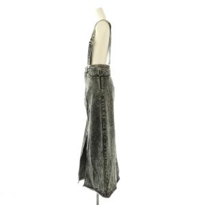 Ameri VINTAGE 25SS MEDI INVERT SUSPENDER DENIM SKIRT スカート デニム セミフレア