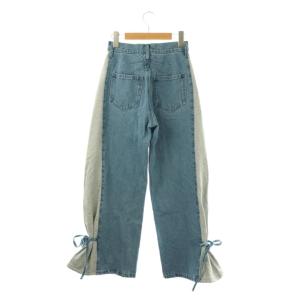 Ameri VINTAGE 25SS SIDE SWITCH 2WAY RIBBON DENIM PANTS デニムパンツ ワイド
