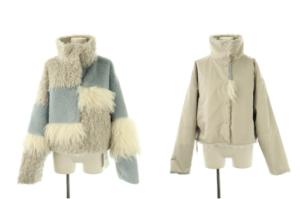 24AW リバーシブルエコファーブルゾン ジャケット F ライトグレー /HK OS