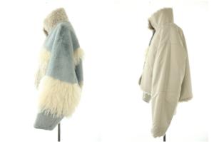 furfur 24AW リバーシブルエコファーブルゾン ジャケット F ライトグレー /HK OS