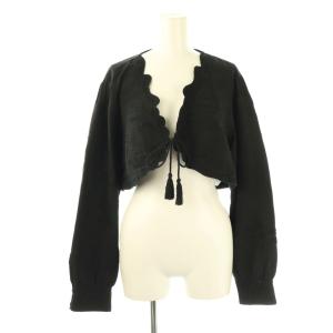 25SS MEDI BATTEN LACE BOLERO BLOUSE ブラウス レース 長袖 F ブラック
