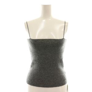 MILA OWEN MILAOWEN 25AW ポロ襟ワイドリブベアSET モヘア混ニット セーター チューブトップ シアー 0 グレー /CX