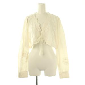 25SS MEDI BATTEN LACE BOLERO BLOUSE ブラウス レース 長袖 F ホワイト