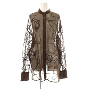 25SS MEDI DAY DREAM SHEER SHIRT シャツ 長袖 シアー F 茶 ブラウン