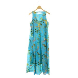MILA OWEN MILAOWEN 25SS ボタニカルプリントソリッドワンピース 00 ターコイズブルー マルチカラー /DO OS