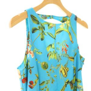 MILA OWEN MILAOWEN 25SS ボタニカルプリントソリッドワンピース 00 ターコイズブルー マルチカラー /DO OS