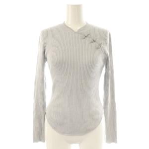 KEITA MARUYAMA  チャイナニットトップス カットソー ラメ リブ F グレー /AT OS