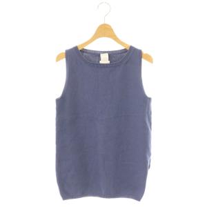 LEISURE ノースリーブニット セーター S グレイッシュブルー /ES OS