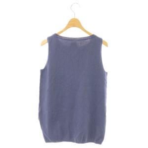 Max Mara LEISURE ノースリーブニット セーター S グレイッシュブルー /ES OS