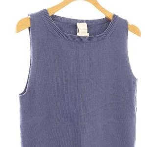 Max Mara LEISURE ノースリーブニット セーター S グレイッシュブルー /ES OS