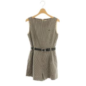 25AW ベルト付きミニロンパース オールインワン 0 チェック /DF OS