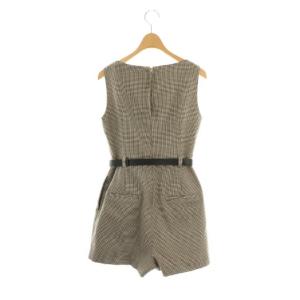 Lily Brown LilyBrown 25AW ベルト付きミニロンパース オールインワン 0 チェック /DF OS